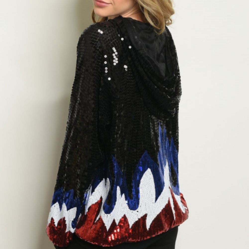 SEQUIN HOODIE - Picture 2 of 2